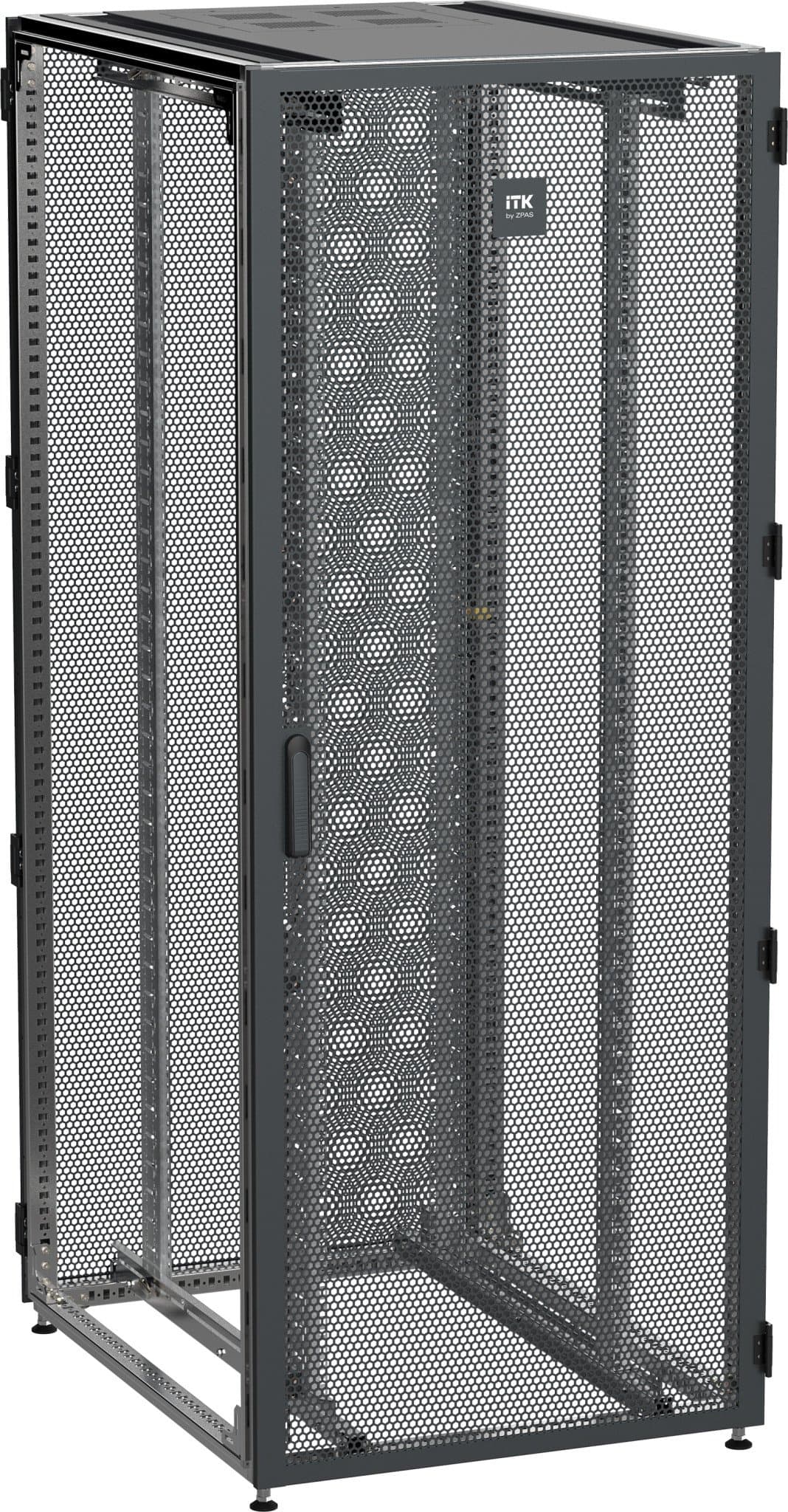 IEK ZPAS ITK Шкаф серв. 19" 42U 800х1200мм одноствор. чер. РФ ZP05-42U-0812-PP-R