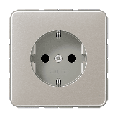 JUNG CD 500/CD plus Платина Розетка с/з безвинт. зажим CD1520PT