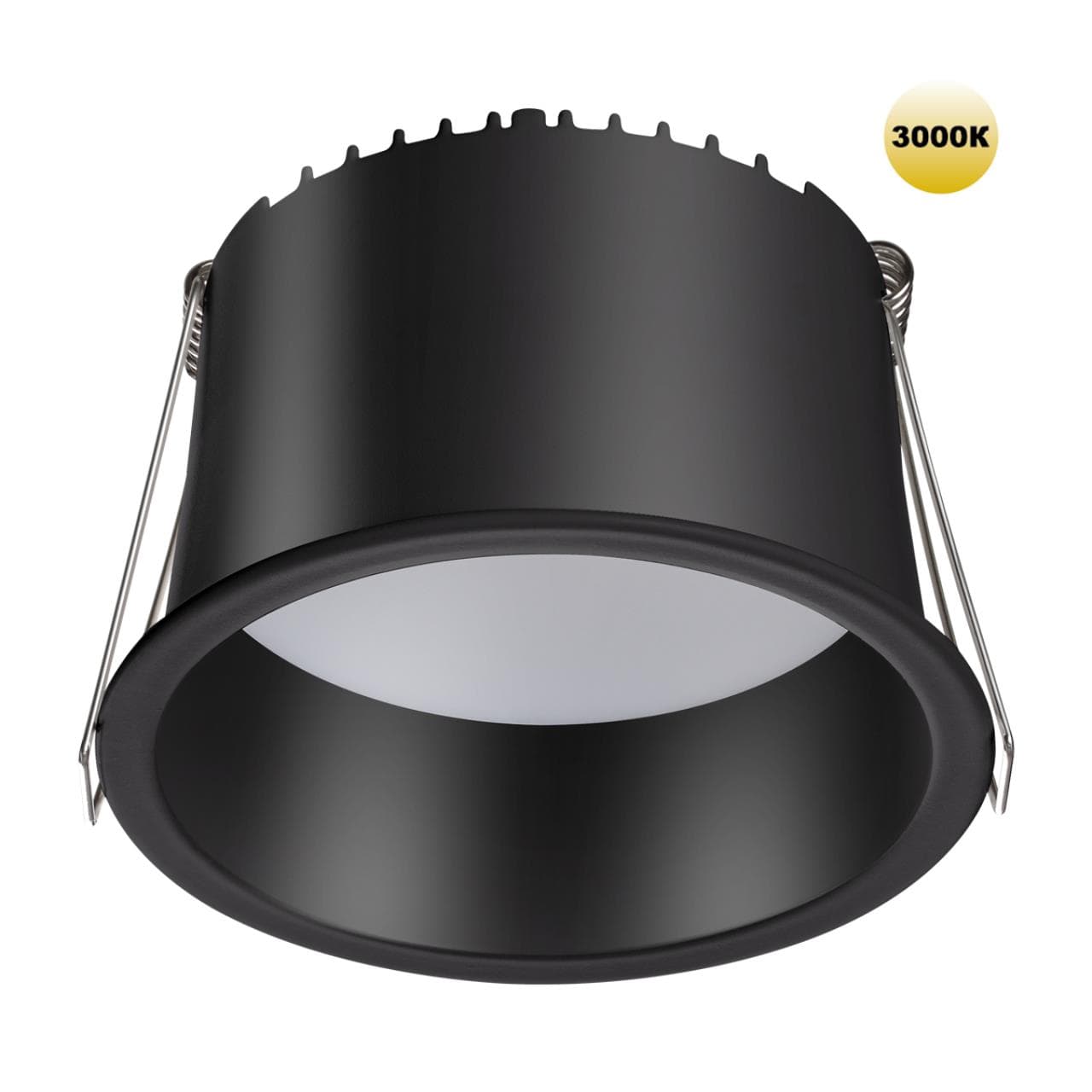 Novotech 359237 SPOT NT23 000 черный Светильник встраиваемый светодиодный IP20 LED 12W 220V 840Лм 3000К TRAN