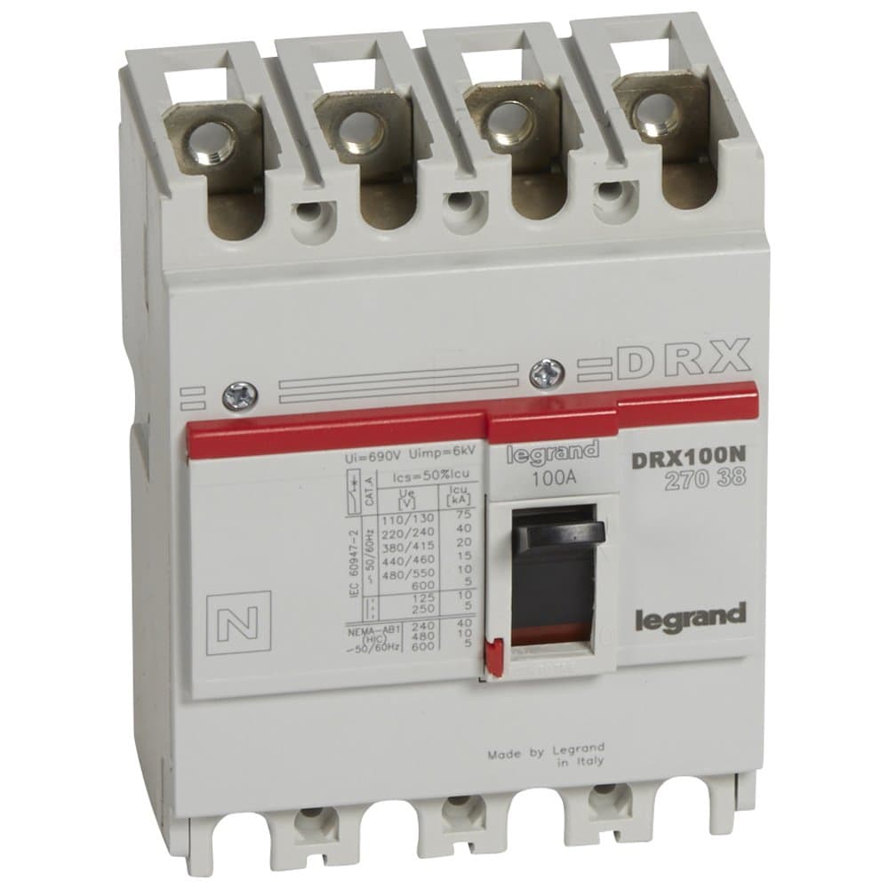 Legrand DRX125 термомагнитный 100A 4П 20KA 027038