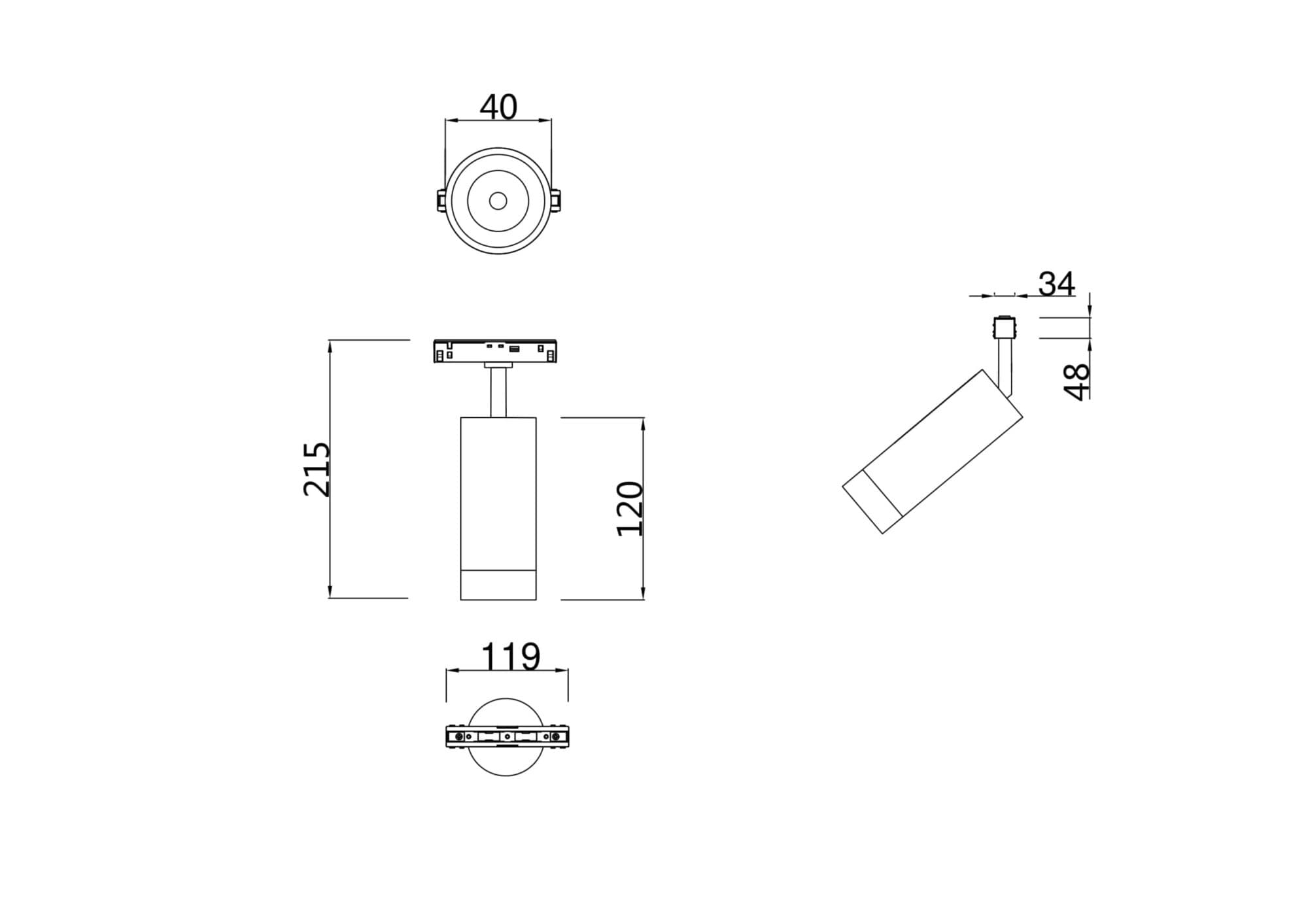 Maytoni Magnetic track system Белый Светильник трековый TR019-2-7W3K-W — миниатюра 3