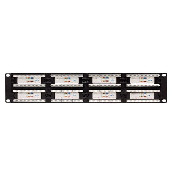 EKF Патч-панель TERACOM CS 19'' Cat.6A 1U полный экран STP 24 порта RJ-45 Dual IDC с органайзером — миниатюра 4