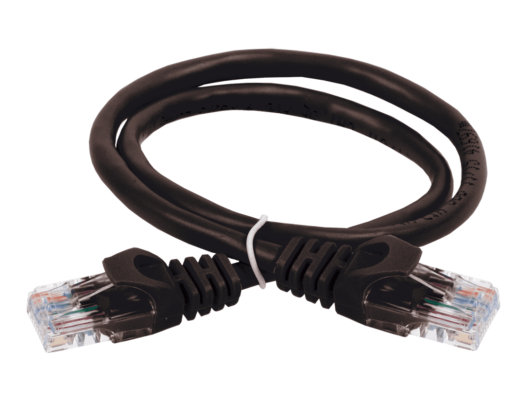 IEK ITK Коммутационный шнур (патч-корд), кат.5Е UTP, 2м, черный PC09-C5EU-2M — миниатюра 2