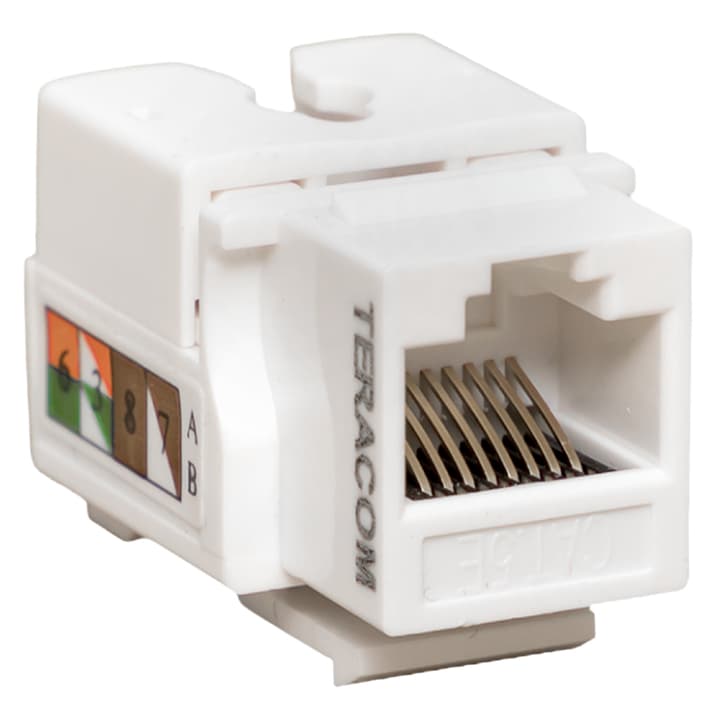 EKF TeraLINK PRO Модуль Keystone TeraLINK PRO Cat.5E RJ-45 неэкранированный 110 IDC 90 градусов белый — миниатюра 1