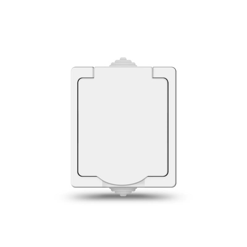 UNIVersal "Аллегро" Розетка Бел с/з, з/ш, с крышкой, IP-54 5563286