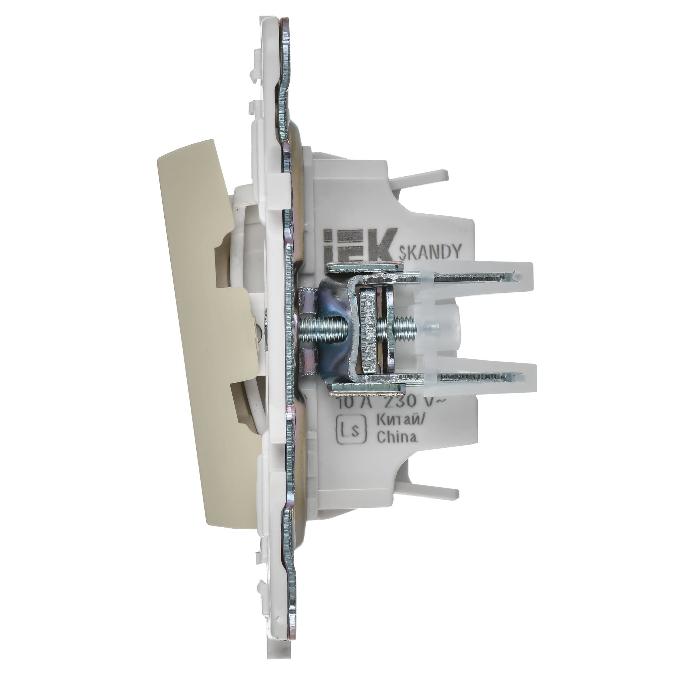 IEK SKANDY Бежевый Выключатель жалюзи 10А SK-V12B — миниатюра 5