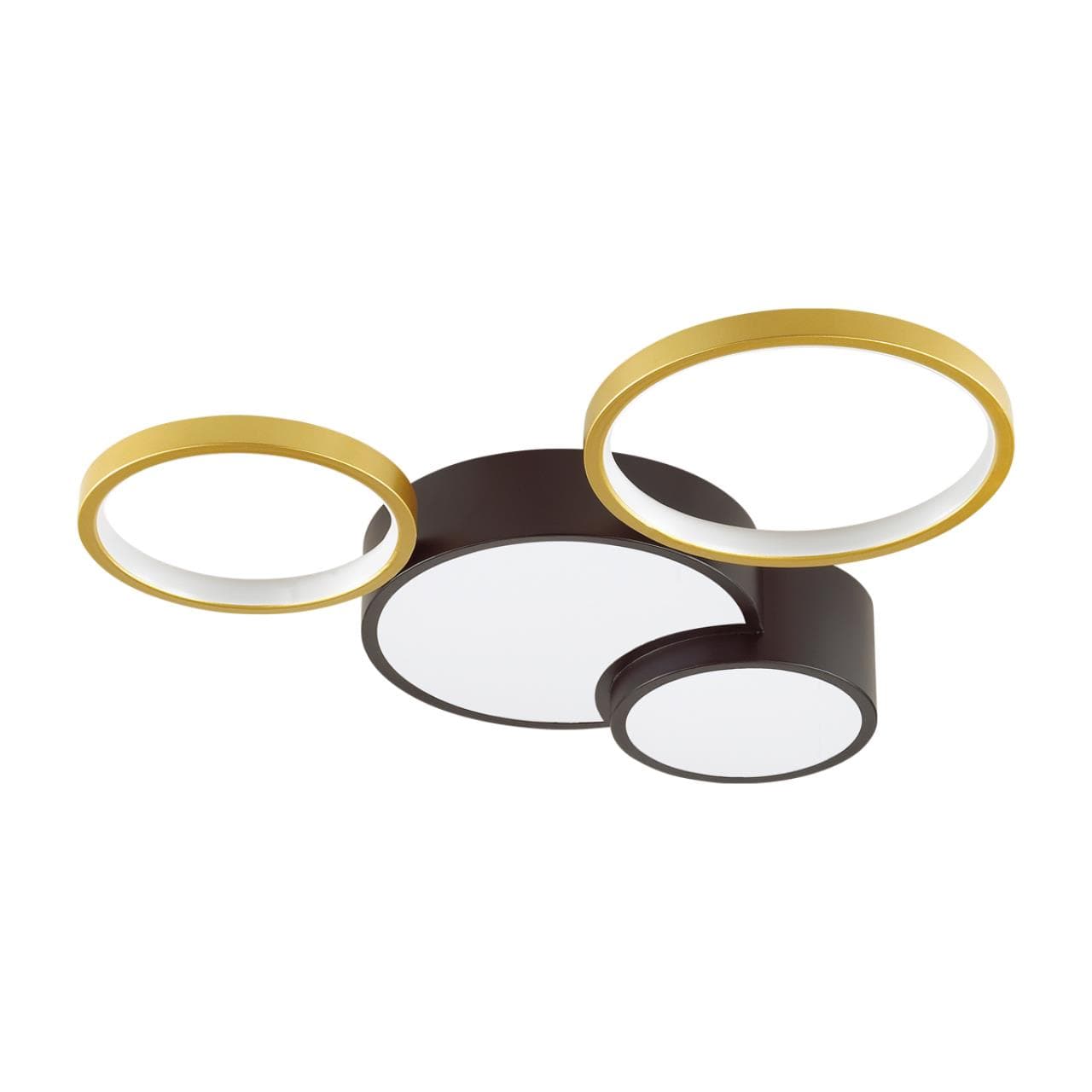 Lumion 5255/64CL LEDIO LN23 черный, матовое золото Люстра потолочная диммир. с ДУ LED 64W 4224Лм 220V NORBERT
