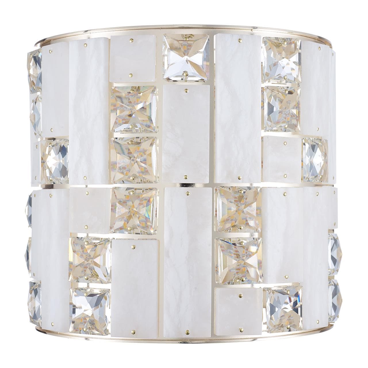 Odeon Light 5072/28WL HALL ODL24 495 золото/прозрачный/белый/металл/хрусталь/алебастр Бра LED 15W 3700K CROSSA