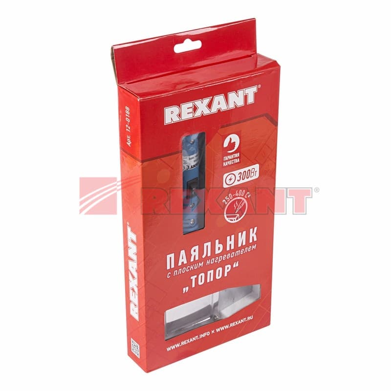 Паяльник с плоским нагревателем ТОПОР 300Вт Rexant 12-0188 — миниатюра 2