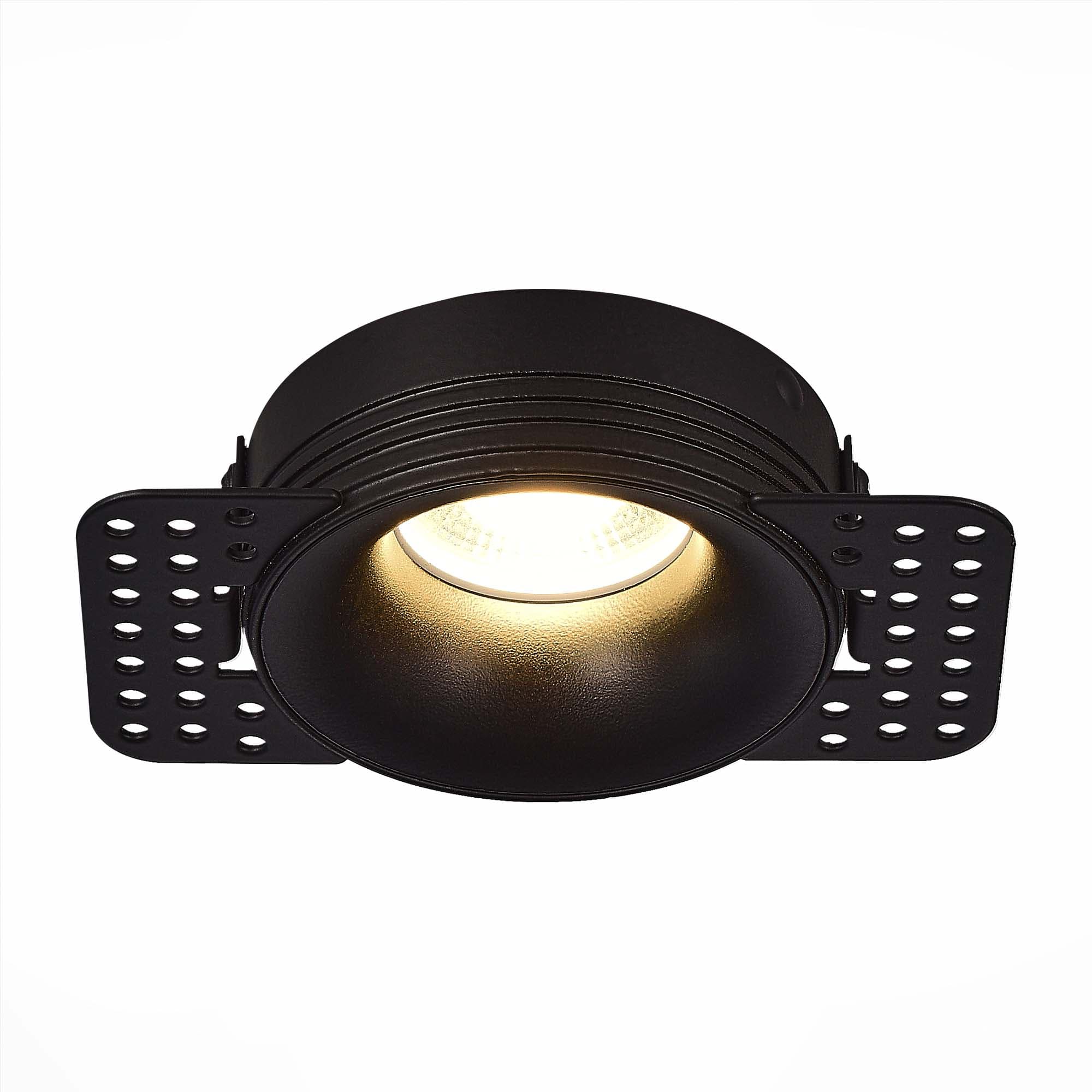 ST LUCE ST218.448.01 Св-к встр. Черный GU10 1*50W IP20 D85xH30 165-265V Без ламп