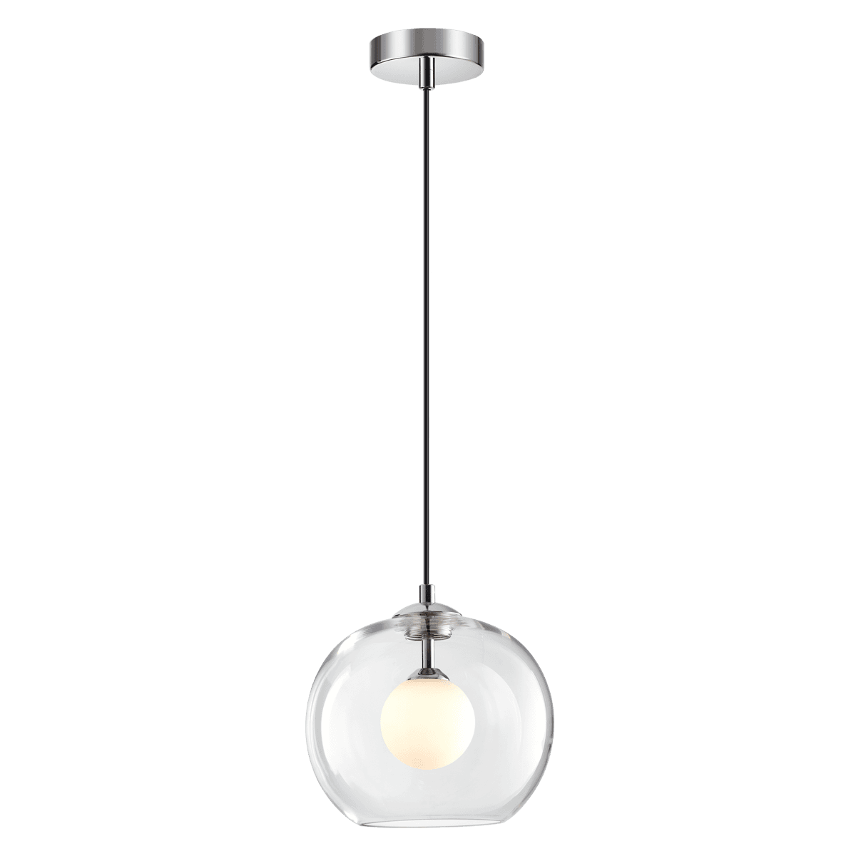 Odeon Light 4955/1 PENDANT ODL22 237 хром/ белый/прозрачный/стекло Подвес G9 1*40W LOSTAR — миниатюра 2