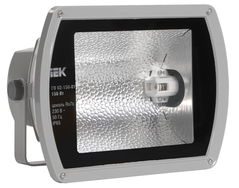 IEK Прожектор ГО02-150-02 150Вт Rx7s серый асимметричный IP65 LPHO02-150-02-K03 — миниатюра 2