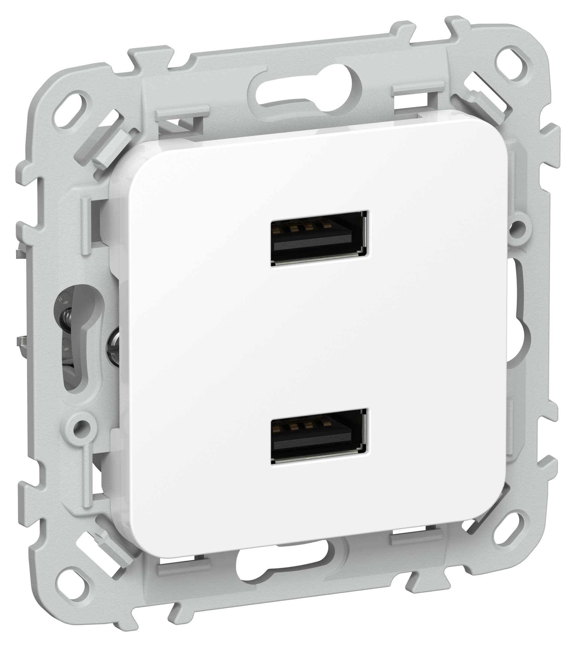 IEK FLITE Белый Розетка USB A+A 31А