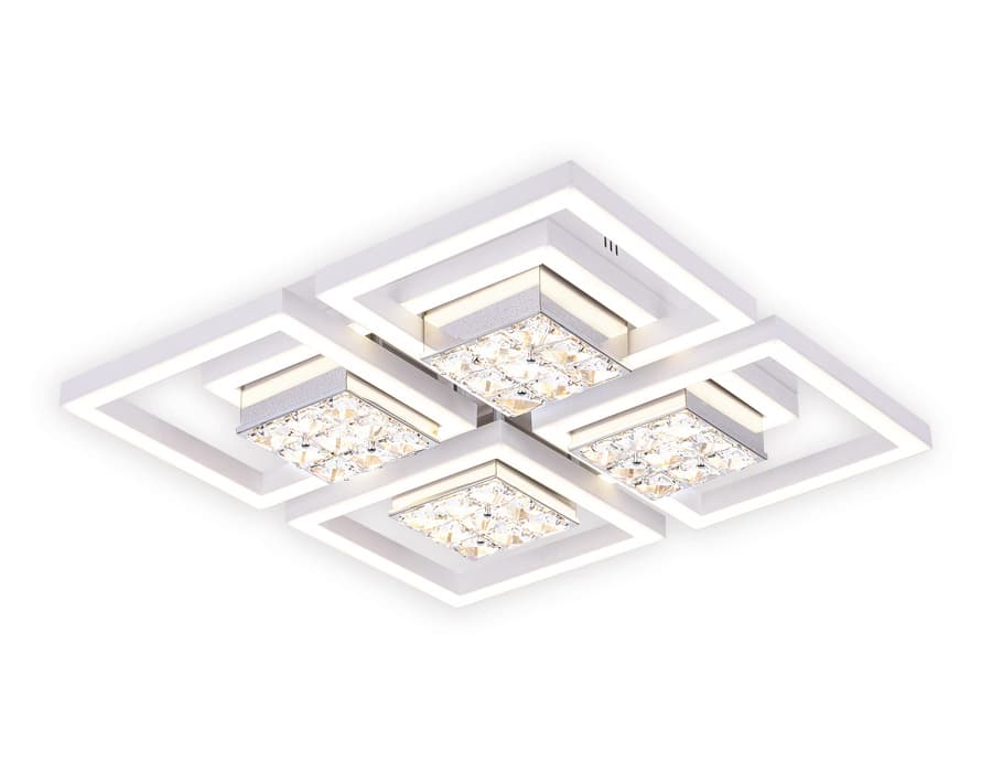 Ambrella Потолочный светодиодный светильник с пультом FA118/4 WH белый 124W 480*480*110 (ПДУ РАДИО 2.4)