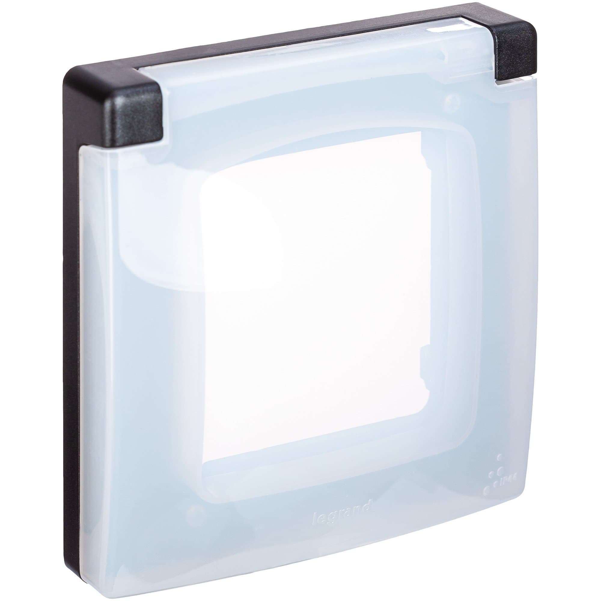 Legrand INSPIRIA Антрацит Рамка с защитной крышкой IP 44 673923 — миниатюра 5