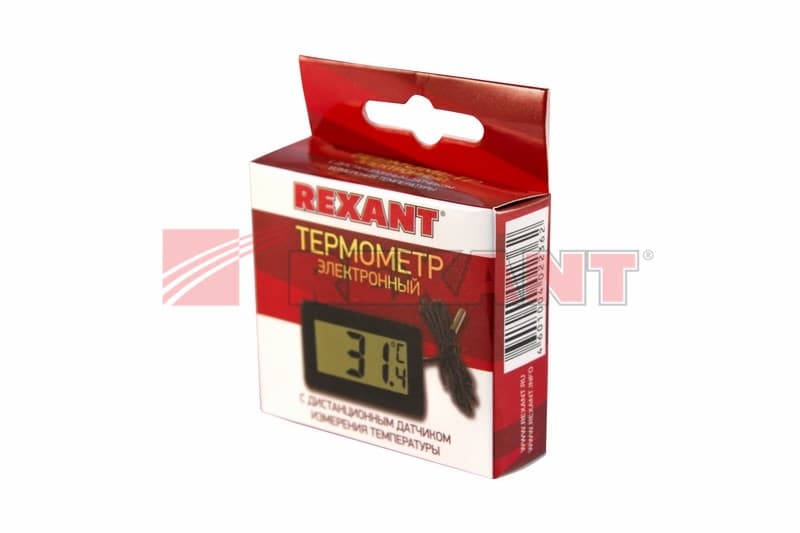 Термометр электронный с дистанционным датчиком измерения температуры Rexant 70-0501 — миниатюра 2