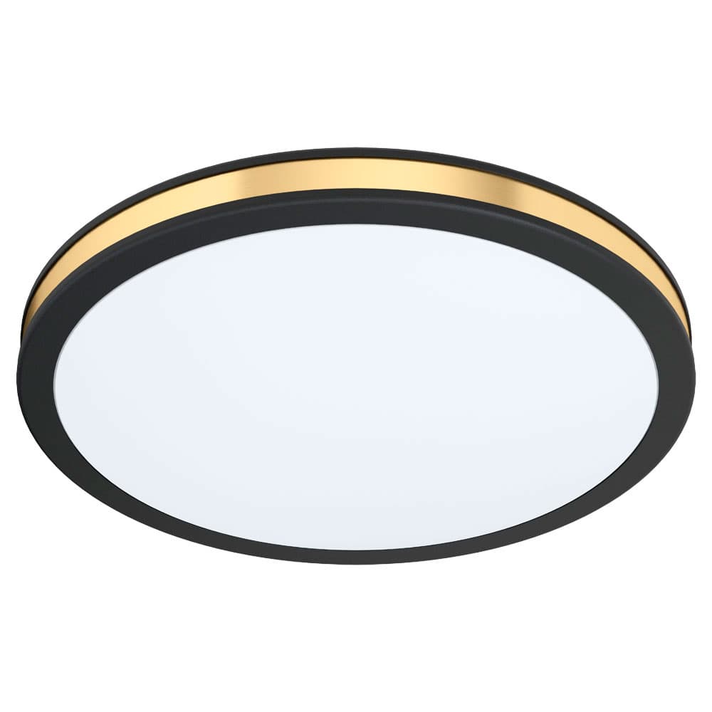 Eglo 99406 Светод. настенно-потол. светильник PESCAITO, 12W (LED), 1350lm, Ø280, H65, сталь, черный /плас