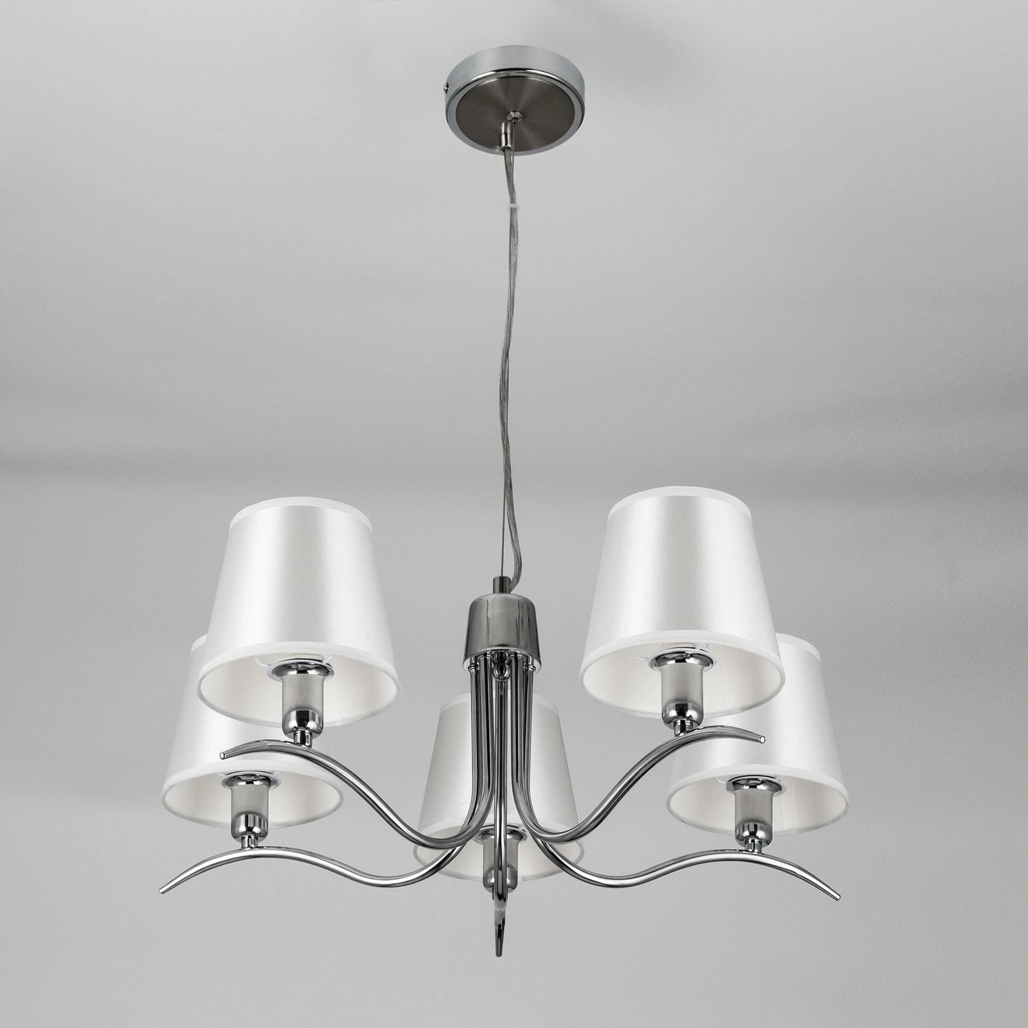 Citilux CL439151 Эмма Хром+Белый Светильник Люстра — миниатюра 3