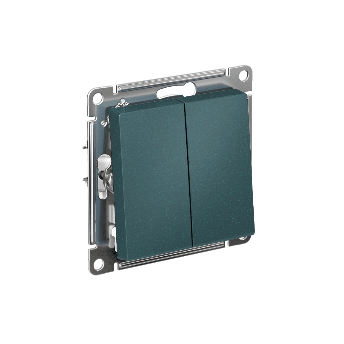 Systeme Electric AtlasDesign Изумруд Выключатель 2-клавишный, сх.5, 10АХ, мех., быстрозажим. клем.