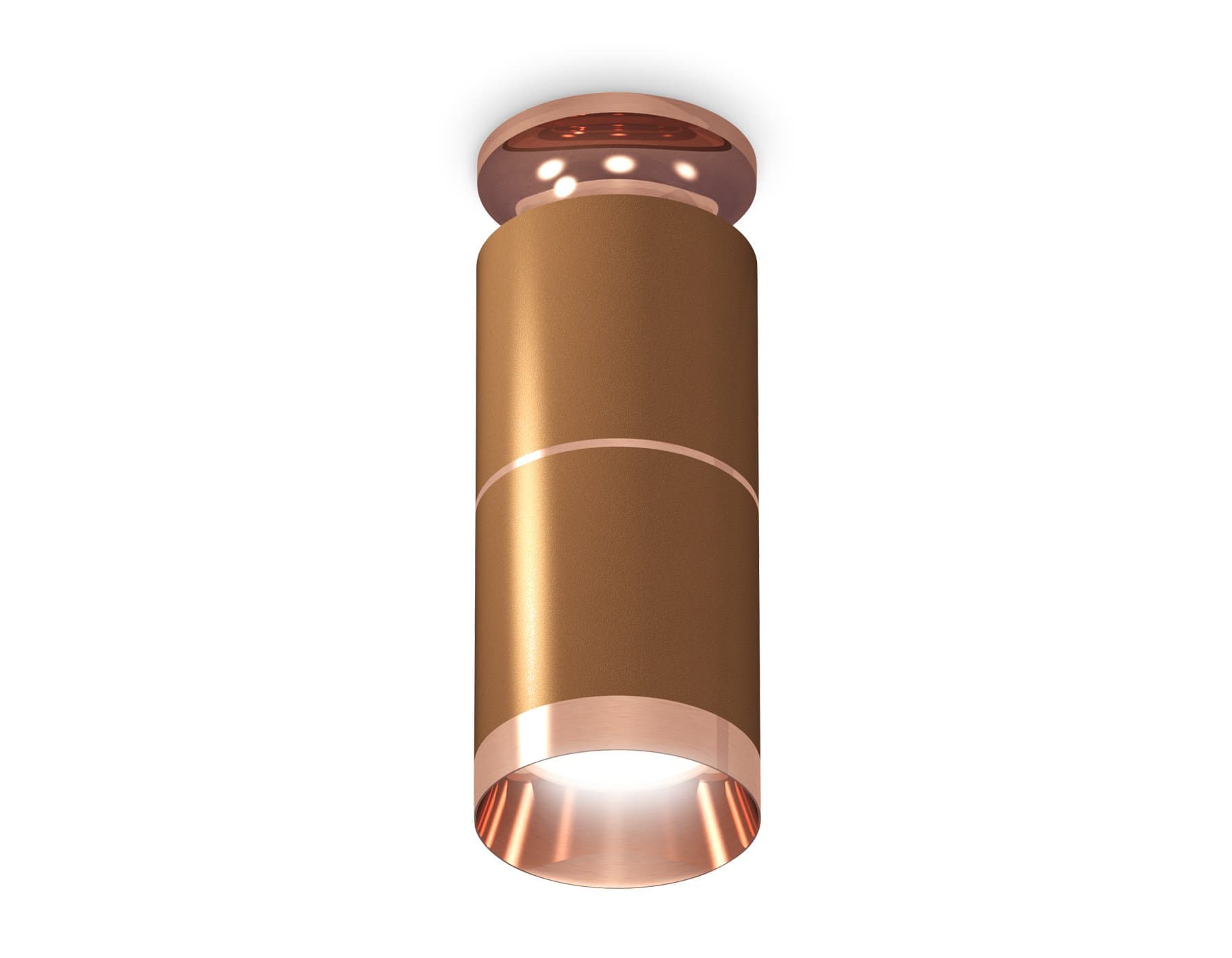 Ambrella Комплект накладного светильника XS6304210 SCF/PPG кофе песок/золото розовое полированное MR16 GU5.3 (N6906, C6304, A2063, N6135) — миниатюра 1