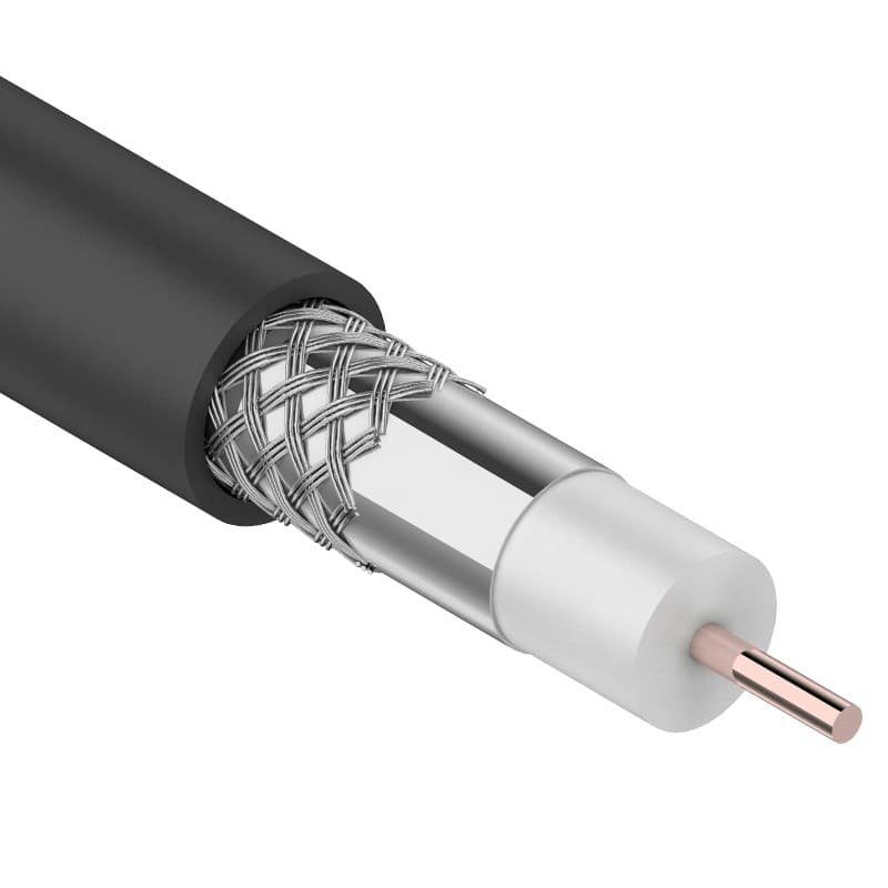 Кабель RG-6U, (64%), 75 Ом, 100м., OUTDOOR Rexant 01-2202