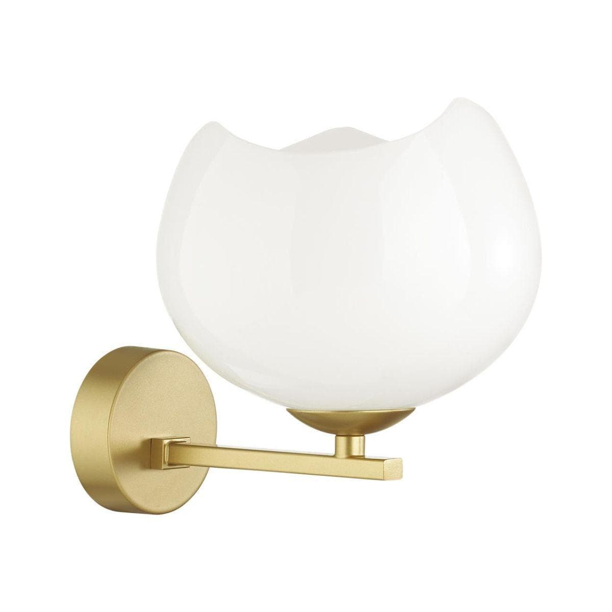 Odeon Light 4873/1W MODERN ODL_EX22 49 золотой/белый/стекло Бра E14 1*40W WATERLILY — миниатюра 1