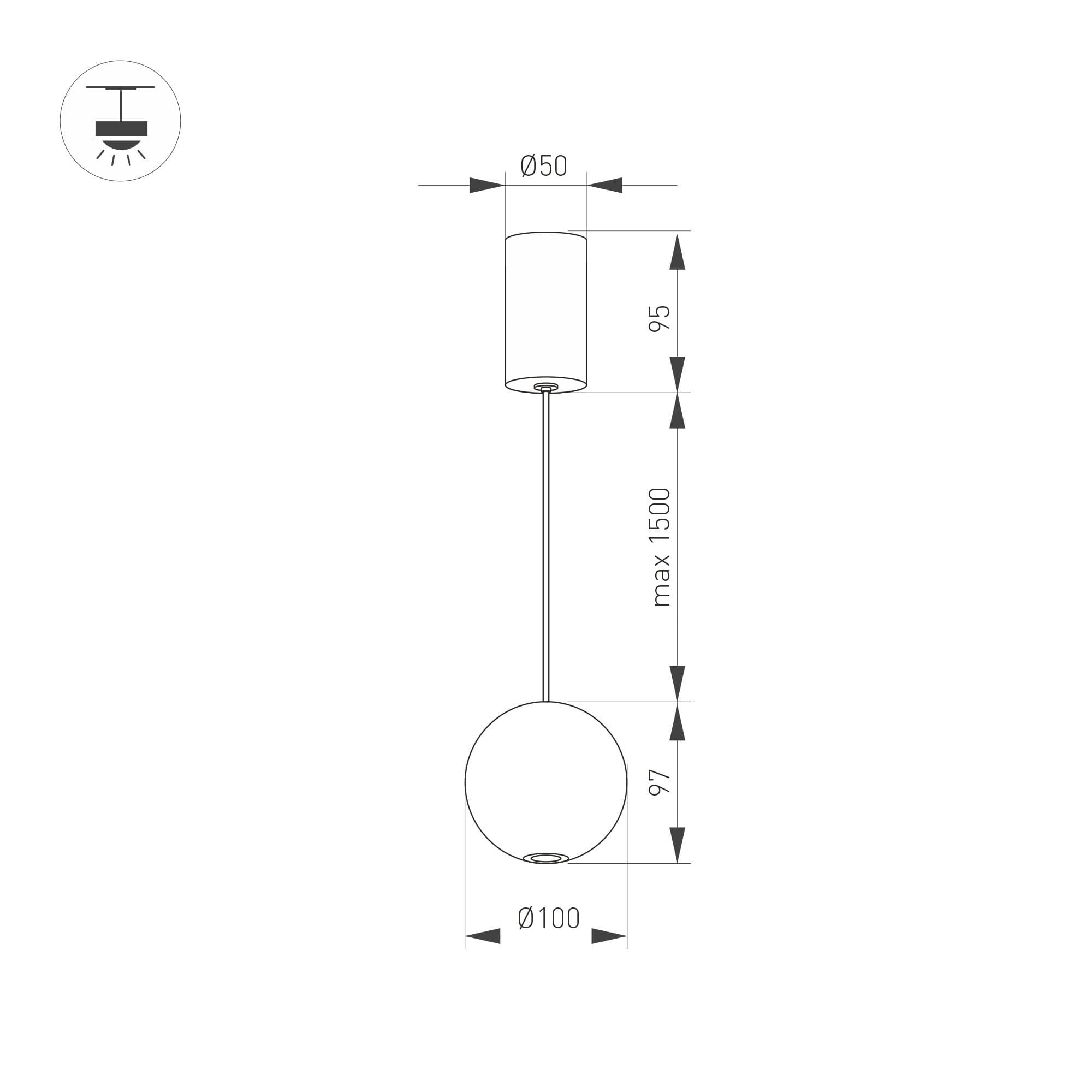 Arlight Светильник SP-ELEMENTA-ORB-R100-9W Warm3000 (WH, 39 deg, 230V) (IP40 Металл, 3 года) 032765 — миниатюра 4