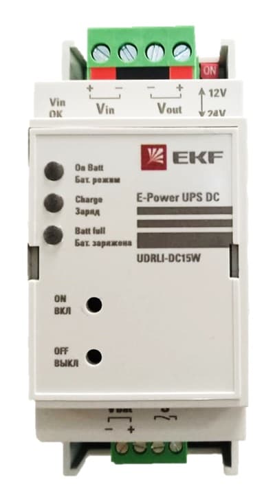 EKF Источник Бесперебойного Питания постоянного тока E-Power UPS DC -15W 12/24V 3600 мАч — миниатюра 2
