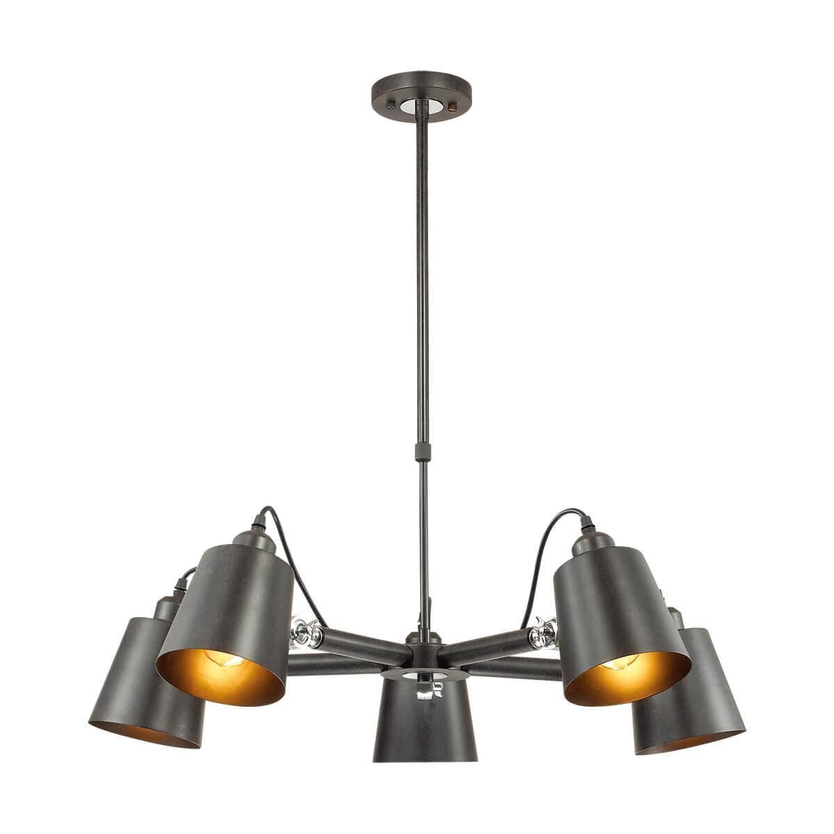 Lumion 3532/5C LN18 144 черный Люстра на штанге телескоп. E27 5*60W 220V NEROPIUS — миниатюра 1