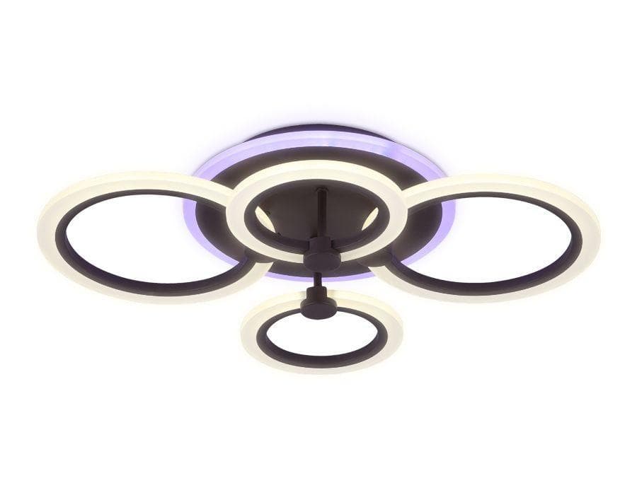 Ambrella Потолочный светодиодный светильник с пультом FA526/4 CF кофе 81W 620*440*120 (ПДУ РАДИО 2.4) — миниатюра 1