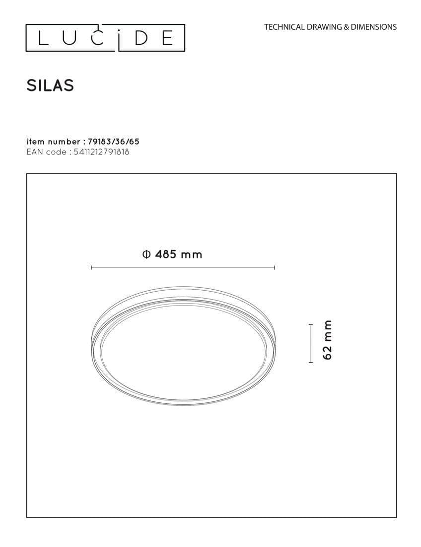 Lucide SILAS Черный Потолочный светильник 79183/36/65 — миниатюра 3