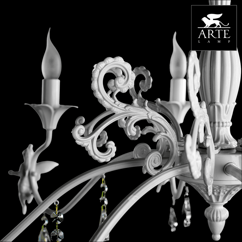 Arte Lamp Angelina Белая Люстра 40W E14 A5349LM-8WH — миниатюра 3