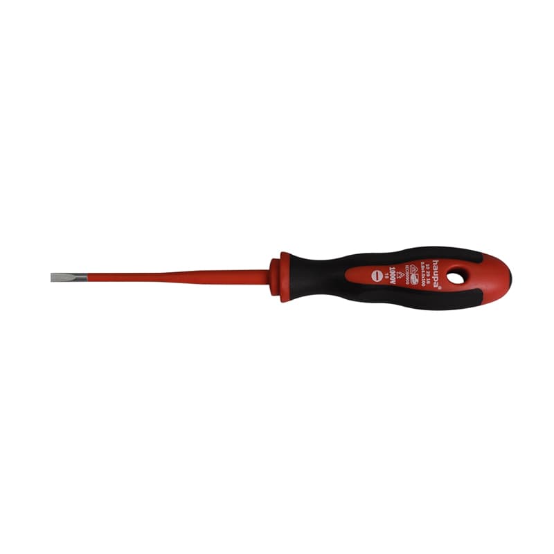 Haupa Отвёртка двухкомпонентная шлицевая VDE 4х100 мм SL 0,8x4, серия Slim 102916