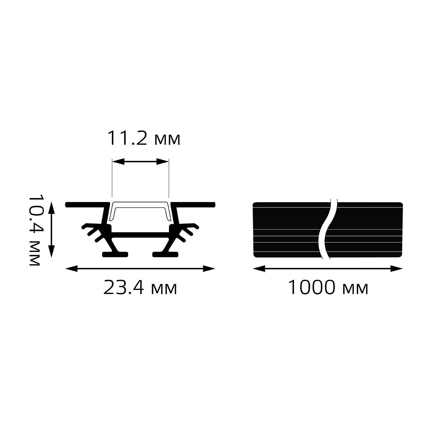 Gauss Профиль для ленты LED угловой - 1m BT412 — миниатюра 2