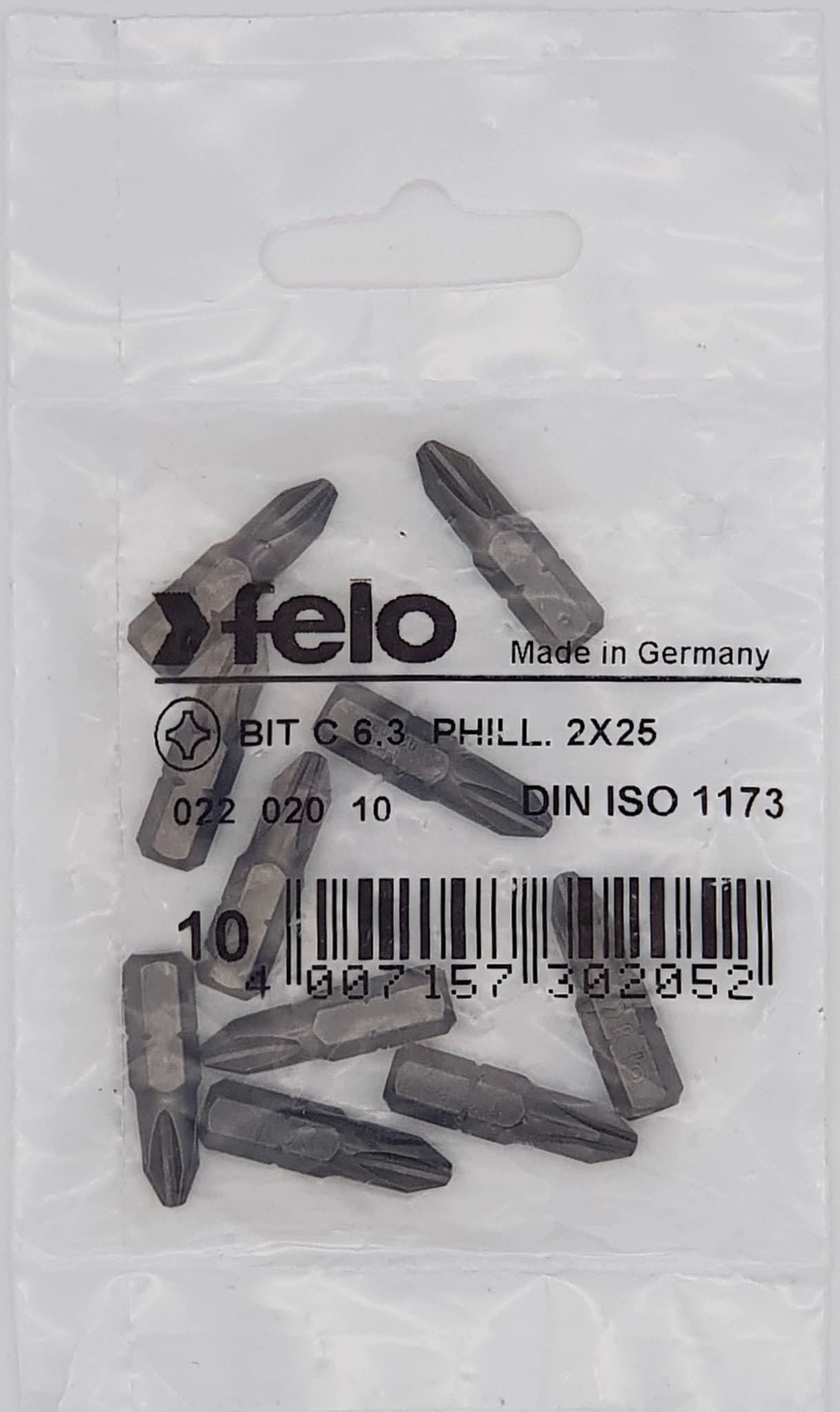 Felo Бита крестовая серия Industrial PH 2X25, 10 шт 02202010 — миниатюра 1