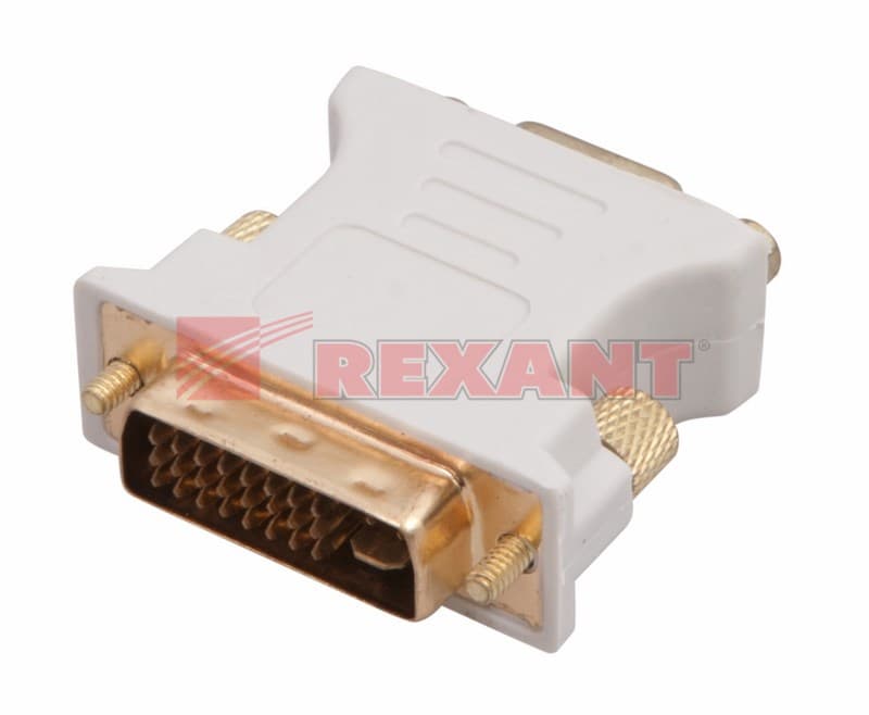 ПереходНИК шт.DVI-I - гн.VGA GOLD Rexant 17-6821 — миниатюра 2