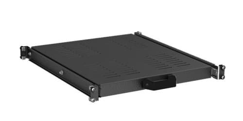 DKC Полка 1U выдвижная перфорированная, глубина 485мм для напольных 19" IT-корпусов ДКС серии CQE, RAL9005