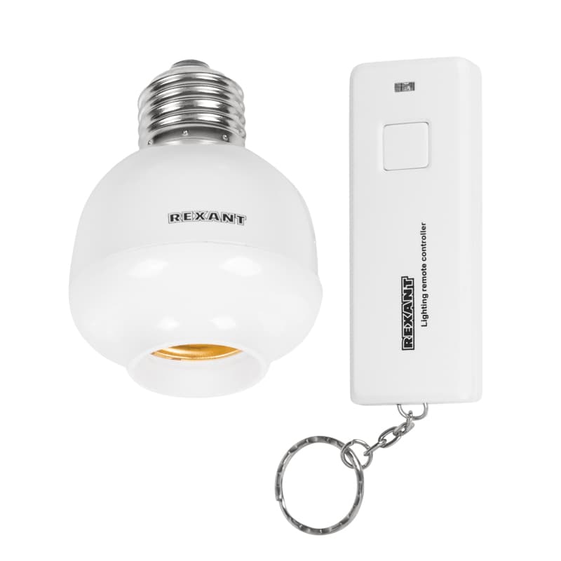 Цоколь для лампочки, с пультом дистанционного управления Rexant RX-15 11-9033