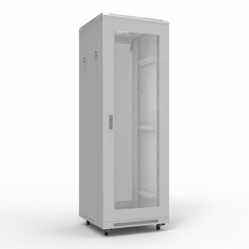 19" Напольный шкаф серии Standart 22U 600х600 мм, передняя и задняя дверь перфорация, RAL 7035 (состоит из 2 частей) Rexant 04-2339