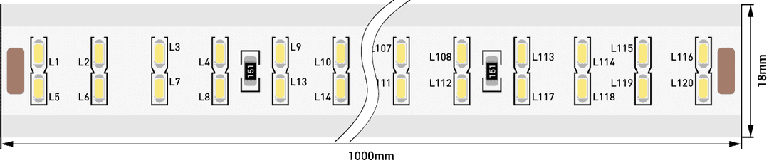 SWG Лента светодиодная 220, SMD3014, 240LED/м, кат 50м, 20 Вт/м, IP68, Холодный белый (6000-6500К Холодный белыйK) LT4240-W-50
