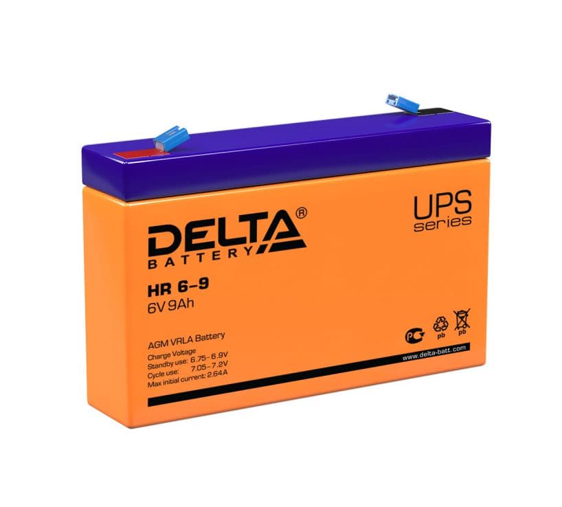 Delta Аккумуляторная батарея HR 6-9 (634W) (6V/9Ah)