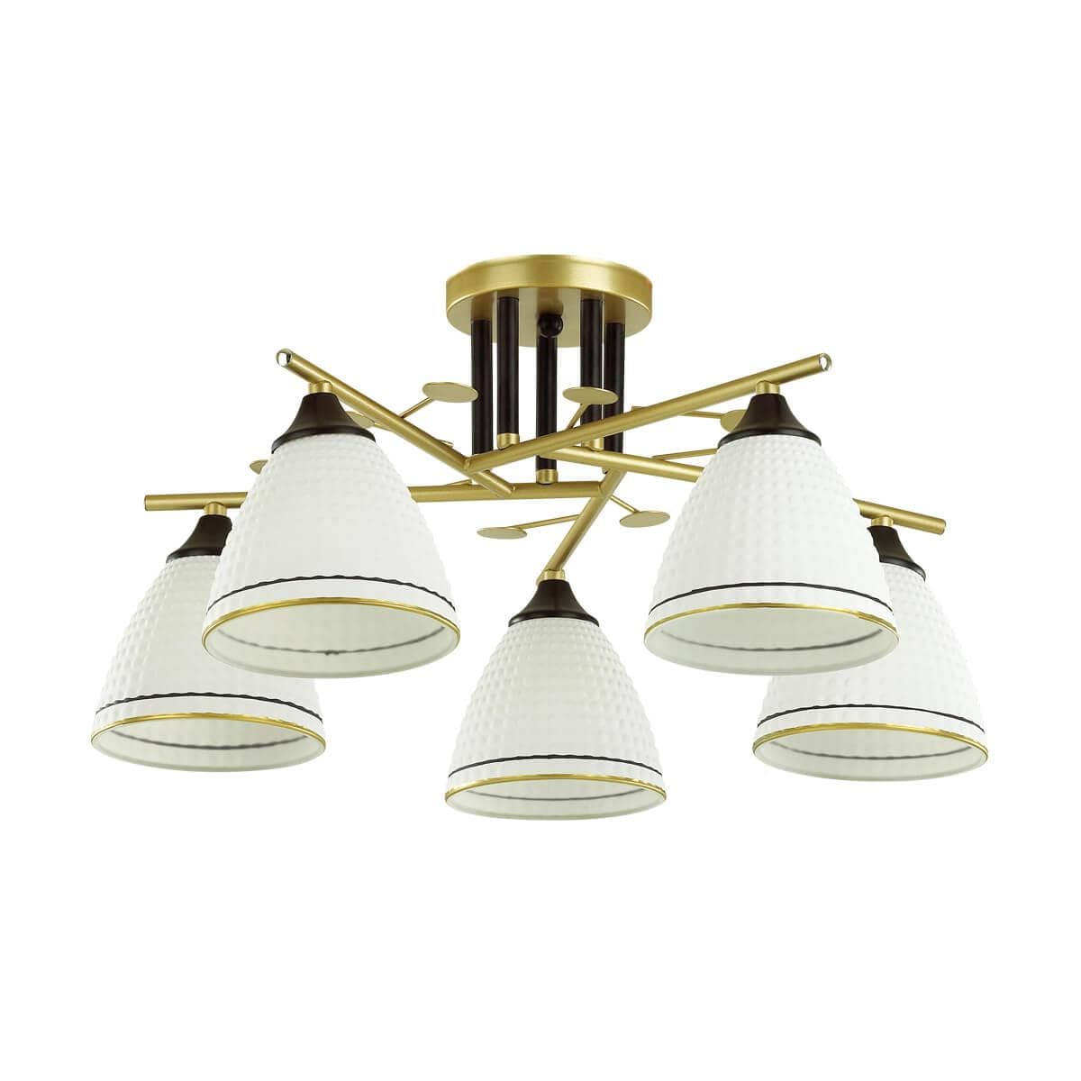 Lumion 4544/5C COMFI LN21 050 матовое золото, черный, белый Люстра потолочная E27 5*60W 220V BECKY — миниатюра 2