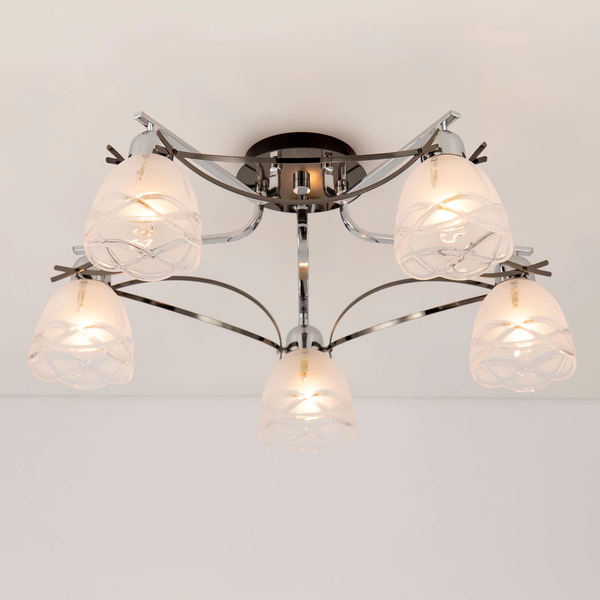 Citilux CL147151 Сандра Черн.Хром+Хром  Светильник Потолоч. — миниатюра 1