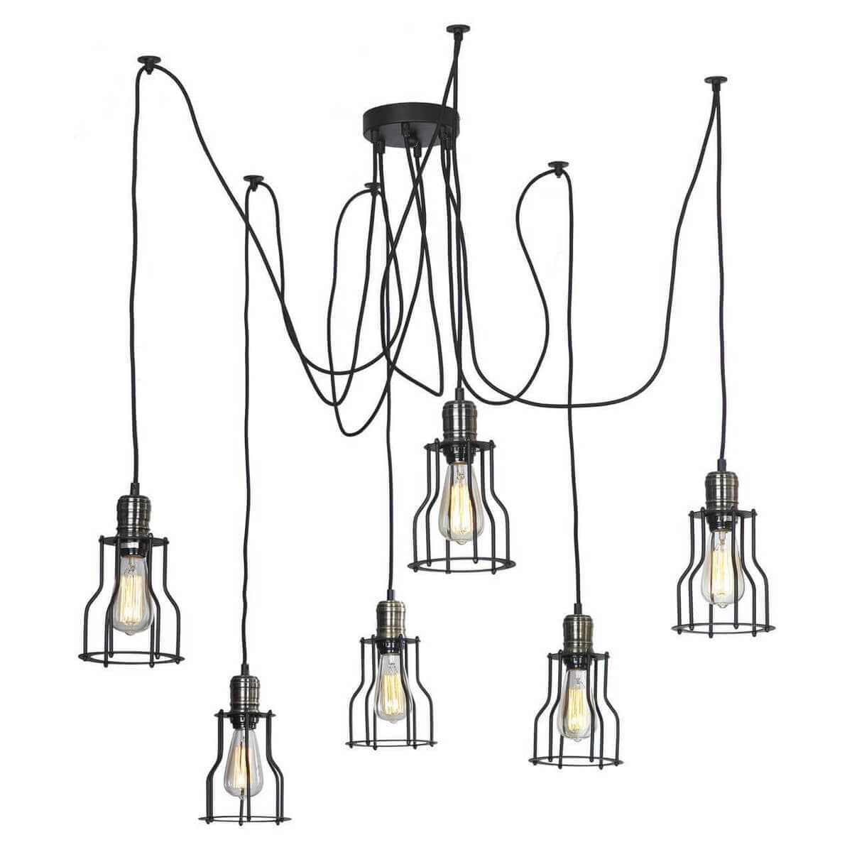 Lussole LOFT Металл Черный /  Металл Подвес E27 60W LSP-9310 — миниатюра 1
