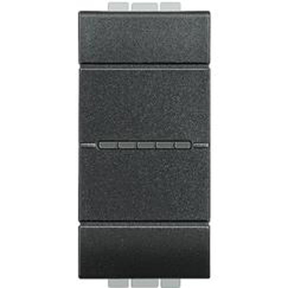 BT LL Антрацит Переключатель аксиальный 1-кл. 10А, 250В, автомат. клеммы, 1 мод. (замена для арт. L4053A) L4053AN