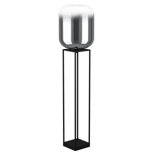 Eglo 39989 Торшер BULCIAGO, 1x40W, E27, H1465, Ø350, основание: B200, T200, сталь, черный/матовое стекло, черный полупрозрачный