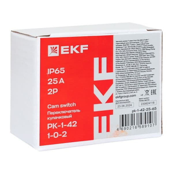 EKF Переключатель кулачковый ПК-1-42 25А 2P «1-0-2» IP65 — миниатюра 9