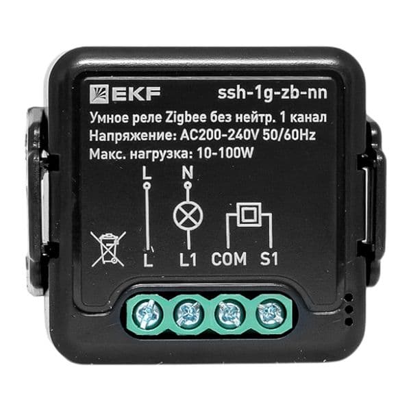 EKF Умное реле в подрозетник 1-канальное без нейтрали Zigbee Connect Select — миниатюра 2