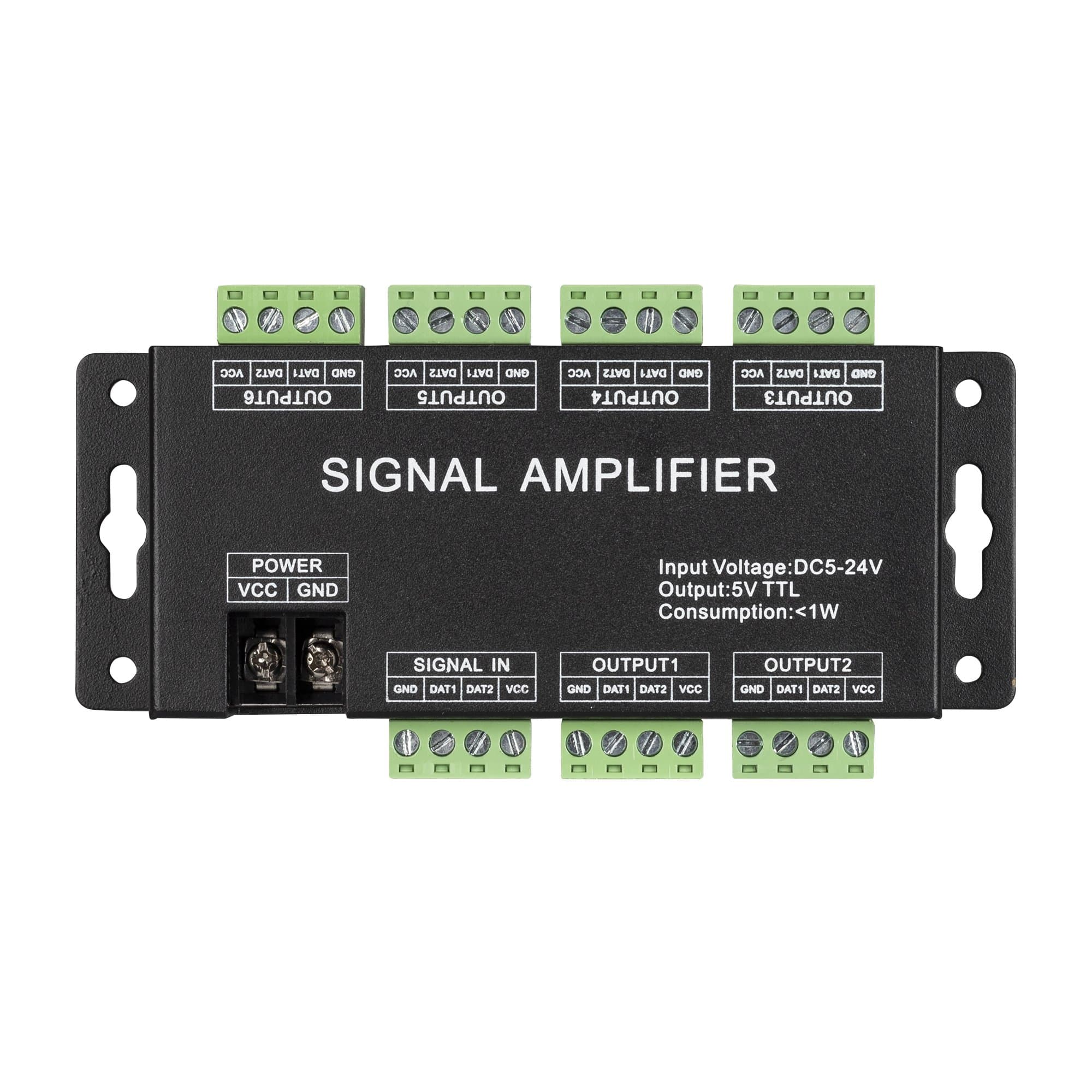 Arlight Усилитель сигнала LN-SPI-6CH (5-24V) (IP20 Металл, 1 год) 033094 — миниатюра 2