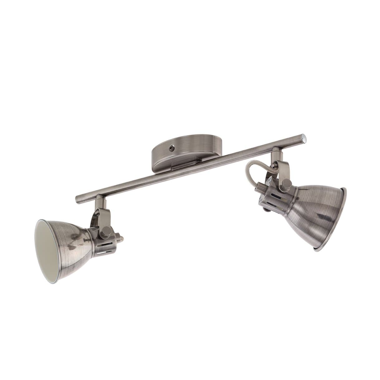 Eglo 96553 Светодиодный спот SERAS, 2x3,3W(GU10), L370, сталь, состарен. никель, кремовый